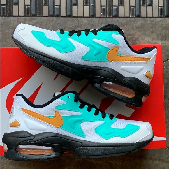 W NIKE AIR MAX2 LIGHT WHITE/AMBER RISE-AURORA GREE - Picture 13 of 16